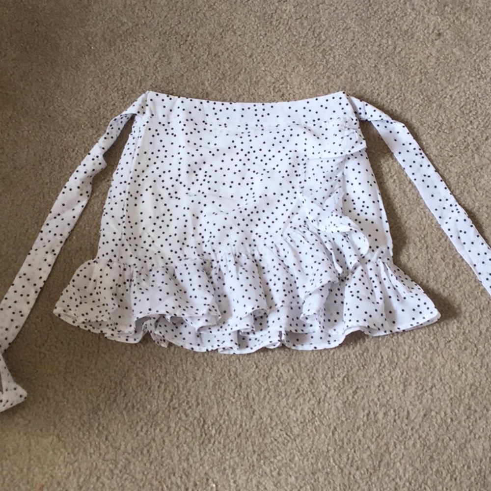 POLKA DOT WRAP SKIRT FROM SHEIN